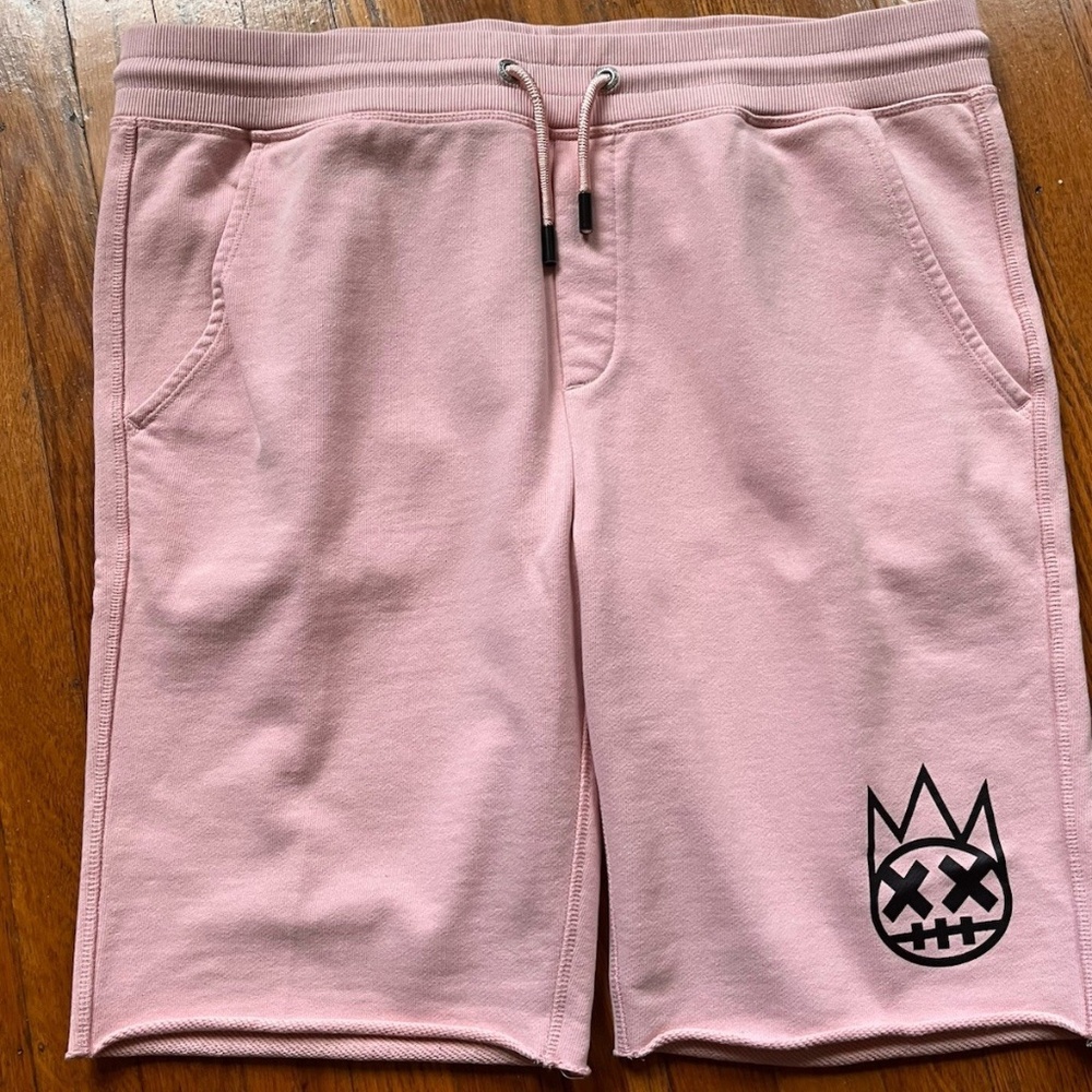 Cult of Individuality French Terry Sweat Shorts in Light Pink Salmon - Picture 4 of 12